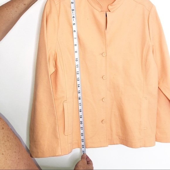 Eileen Fisher Peach Button Up Jacket - Picture 2 of 8